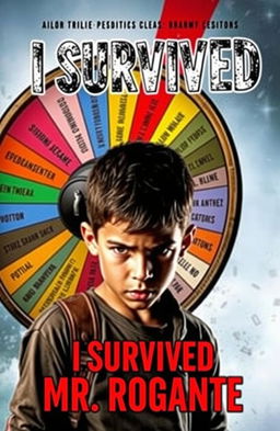 A dramatic and captivating book cover titled 'I Survived Mr