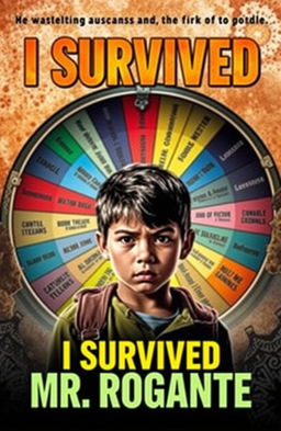 A dramatic and captivating book cover titled 'I Survived Mr