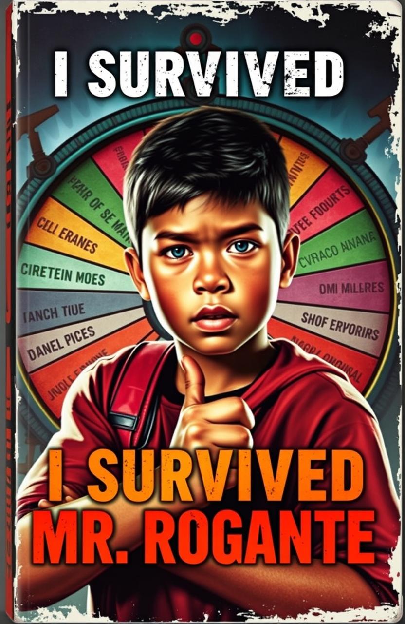 A dramatic and captivating book cover titled 'I Survived Mr