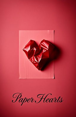 A beautifully designed book cover for a dark romance novel titled 'Paper Hearts'