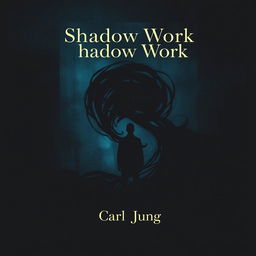 A visually striking book cover design for Carl Jung's concept of 'Shadow Work'