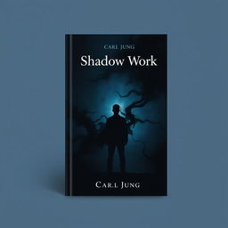 A visually striking book cover design for Carl Jung's concept of 'Shadow Work'