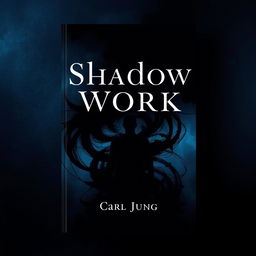 A visually striking book cover design for Carl Jung's concept of 'Shadow Work'