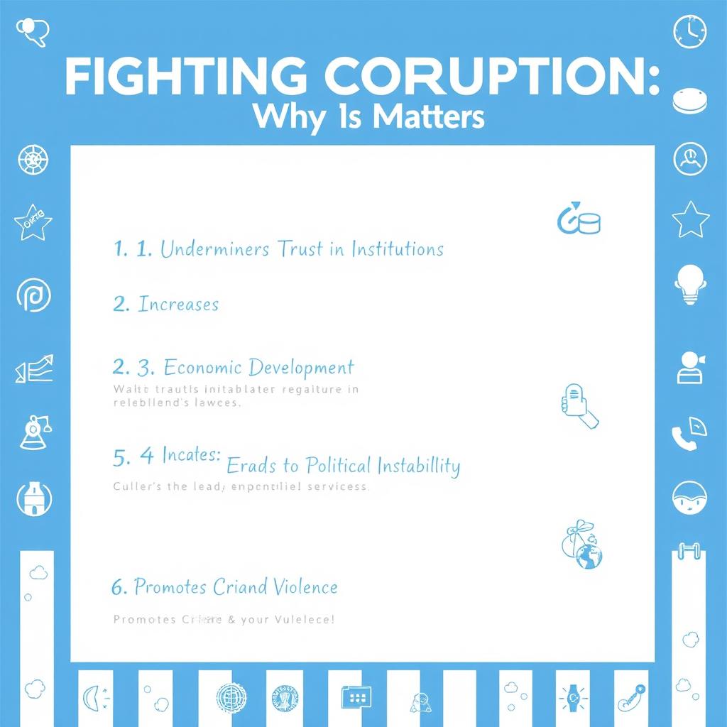 An informative poster about anti-corruption, featuring a bold and eye-catching design