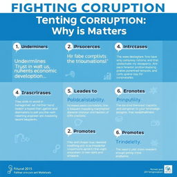 An informative poster about anti-corruption, featuring a bold and eye-catching design