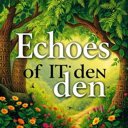 A visually striking book cover for the title 'Echoes of Eden: Scriptural and Linguistic Evidence of Hebrew in Bantu Languages'