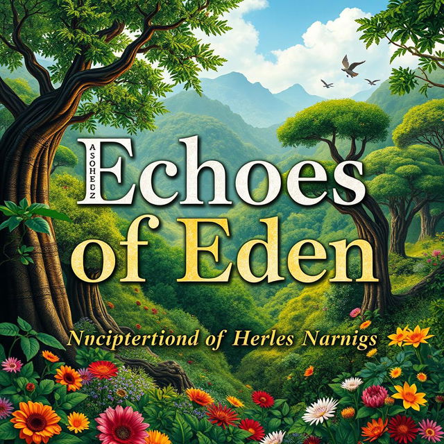 A visually striking book cover for the title 'Echoes of Eden: Scriptural and Linguistic Evidence of Hebrew in Bantu Languages'