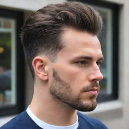 An attractive men's hairstyle