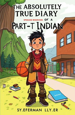 A poignant and colorful illustration representing themes from 'The Absolutely True Diary of a Part-Time Indian' by Sherman Alexie