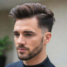 An attractive men's hairstyle