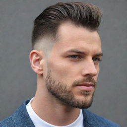 An attractive men's hairstyle