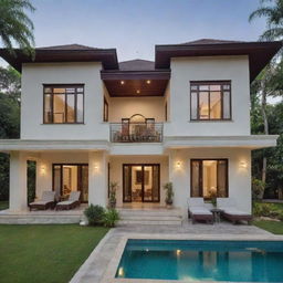 A luxurious villa-style house