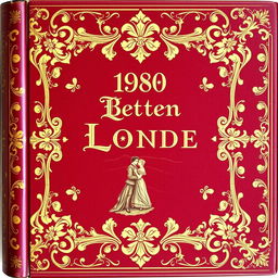 An 1800s style book cover featuring an ornate design, detailed floral motifs, and gilded lettering