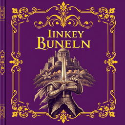 An 1800s style book cover featuring a majestic amethyst color scheme that evokes a sense of royalty and grandeur