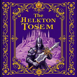 An 1800s style book cover featuring a majestic amethyst color scheme that evokes a sense of royalty and grandeur