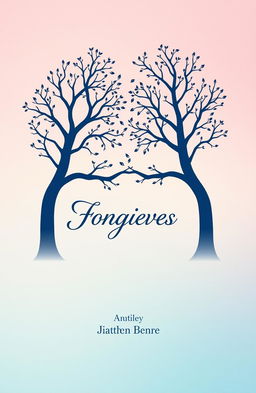 A visually striking image featuring a soft gradient background transitioning from deep blue at the bottom, symbolizing anxiety and loss, to warm pastel pink at the top, representing love and healing