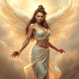 A heavenly, fabulous, and sultry goddess with a unique appearance, showcasing her striking features and confidence
