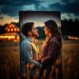 A captivating book cover featuring a couple gazing into each other's eyes, radiating love and tenderness