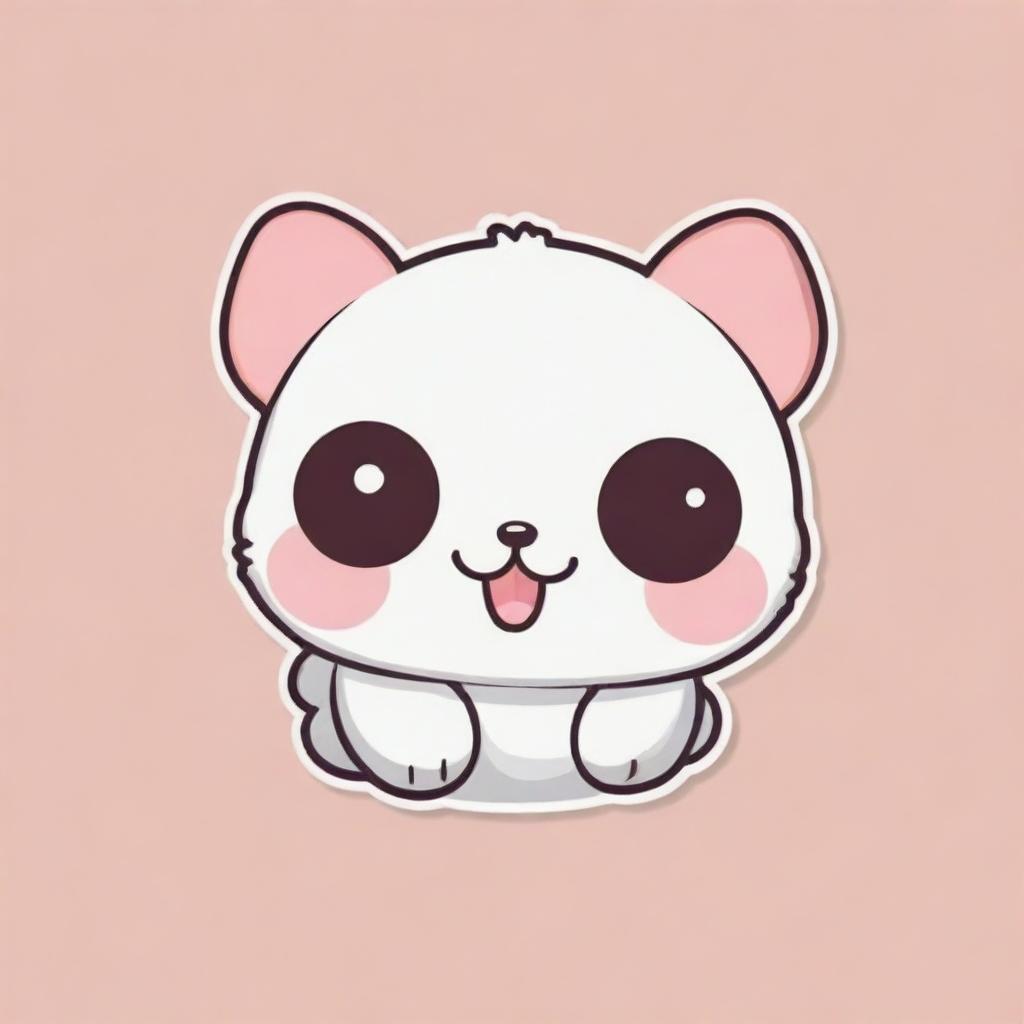 2D illustration of a simple and cute sticker design suitable for print art.