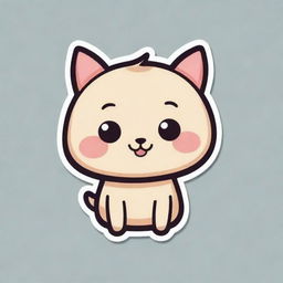 2D illustration of a simple and cute sticker design suitable for print art.