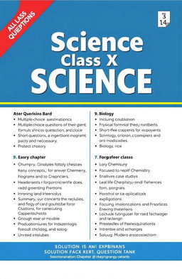 A comprehensive question bank for Class X Science, covering all chapters from the latest syllabus