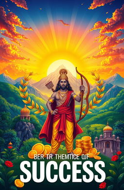A visually stunning illustration depicting the essence of success inspired by the themes of the Ramayana