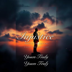 A hauntingly beautiful book cover for the novel "Poetic Injustice"