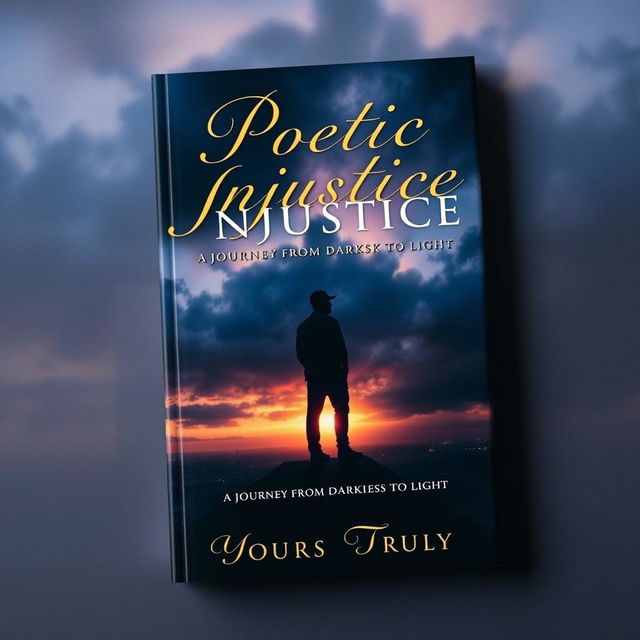 A hauntingly beautiful book cover for the novel "Poetic Injustice"