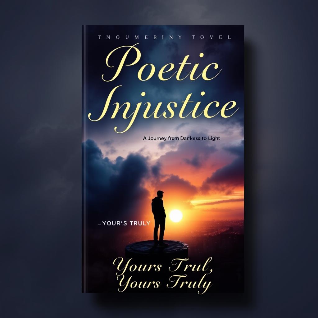 A hauntingly beautiful book cover for the novel "Poetic Injustice"