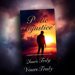 A hauntingly beautiful book cover for the novel "Poetic Injustice"