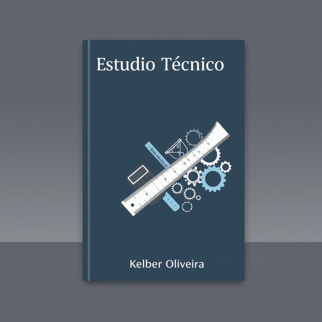 A minimalist and professional e-book cover design for 'Estudo Técnico' by Kleber Oliveira