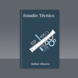 A minimalist and professional e-book cover design for 'Estudo Técnico' by Kleber Oliveira