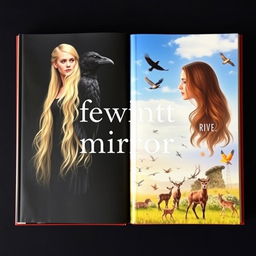 A book cover divided into two halves