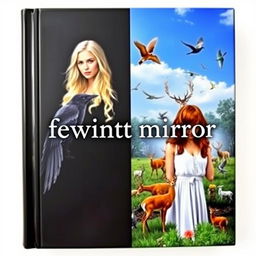 A book cover divided into two halves