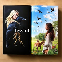 A book cover divided into two halves