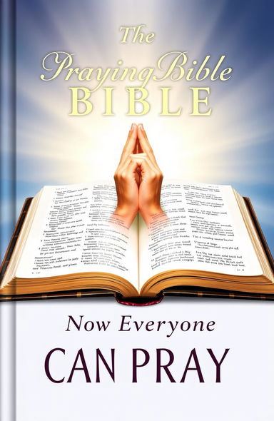 A book cover design for 'The Praying Bible'