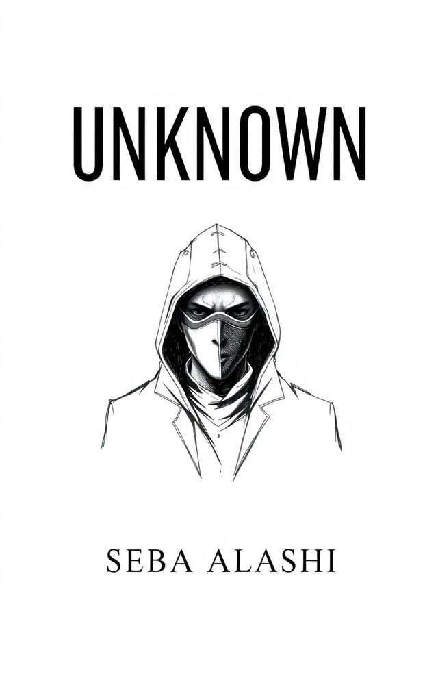 A mysterious and intriguing book cover design for a book titled 'Unknown'