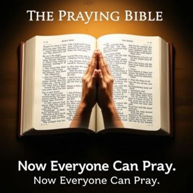 A book cover design for 'The Praying Bible'