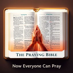 A book cover design for 'The Praying Bible'