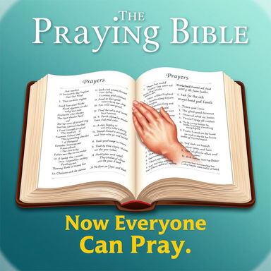 A book cover design for 'The Praying Bible'