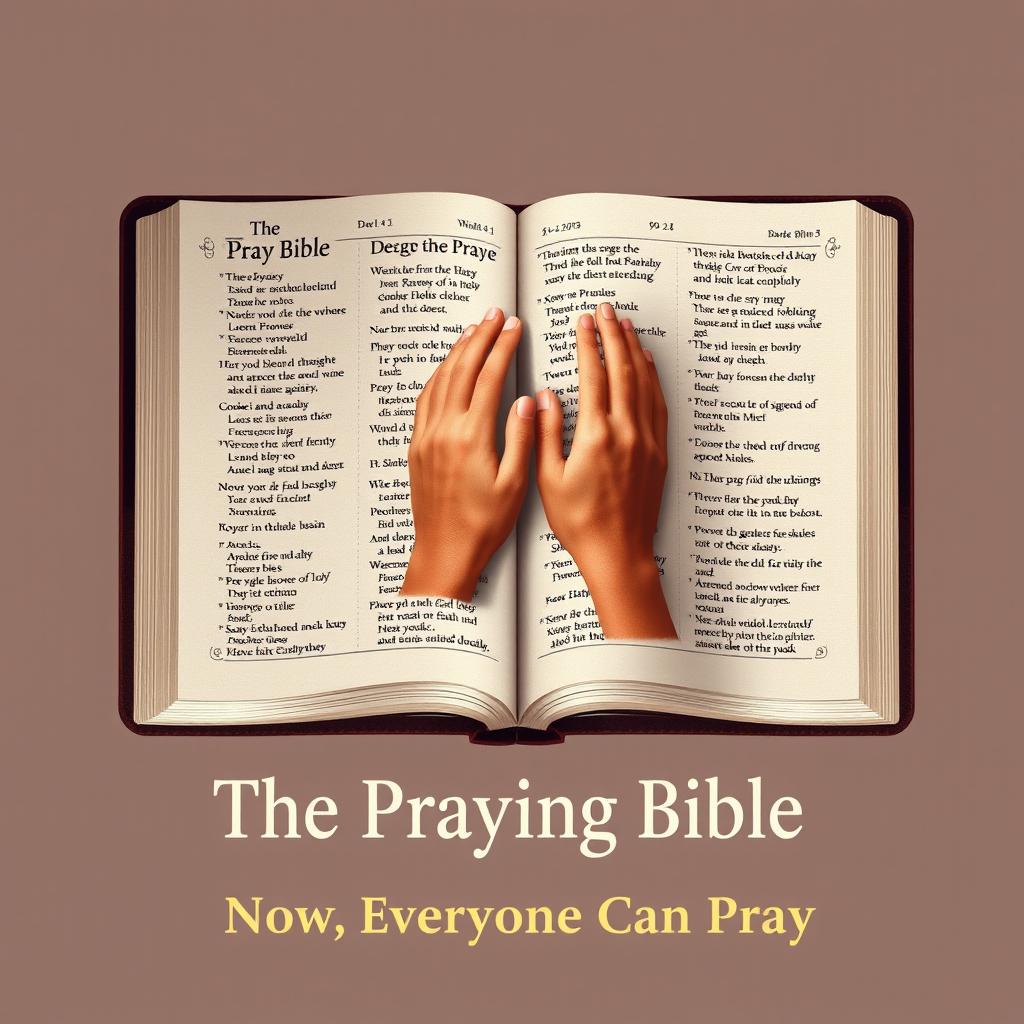 A book cover design for 'The Praying Bible'