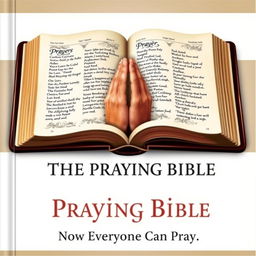 A book cover design for 'The Praying Bible'