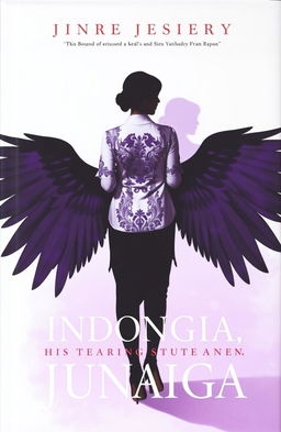 A book cover featuring a silhouette of a woman in a traditional Indonesian kebaya, viewed from the back