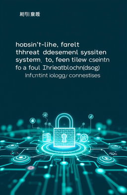 A modern and professional cover design for a project titled 'Real-time security threat detection system for IoT networks using AI and Blockchain technologies'