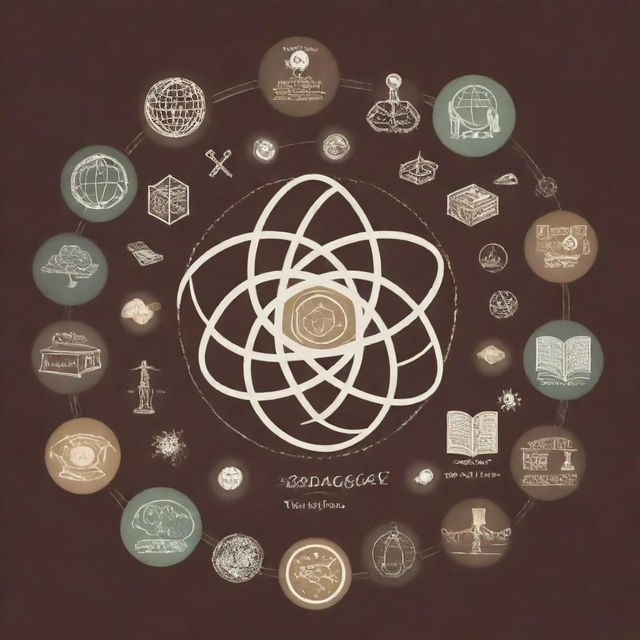 Pedagogy and various other scientific fields symbolically represented