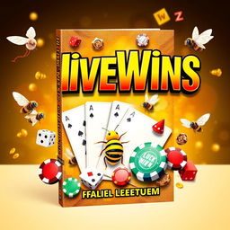 A striking and dynamic book cover featuring the title "HiveWins" prominently displayed in bold, exciting typography