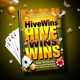 A striking and dynamic book cover featuring the title "HiveWins" prominently displayed in bold, exciting typography