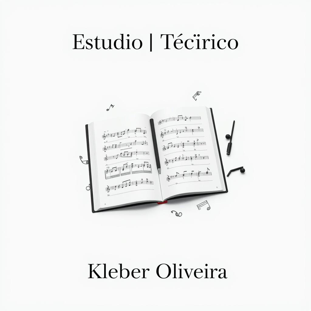 An elegant e-book cover for 'Estudo | Técnico' by Kleber Oliveira, featuring a minimalist design with a sophisticated look