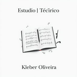 An elegant e-book cover for 'Estudo | Técnico' by Kleber Oliveira, featuring a minimalist design with a sophisticated look