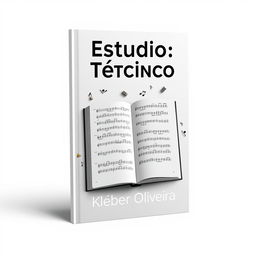 An elegant e-book cover for 'Estudo | Técnico' by Kleber Oliveira, featuring a minimalist design with a sophisticated look